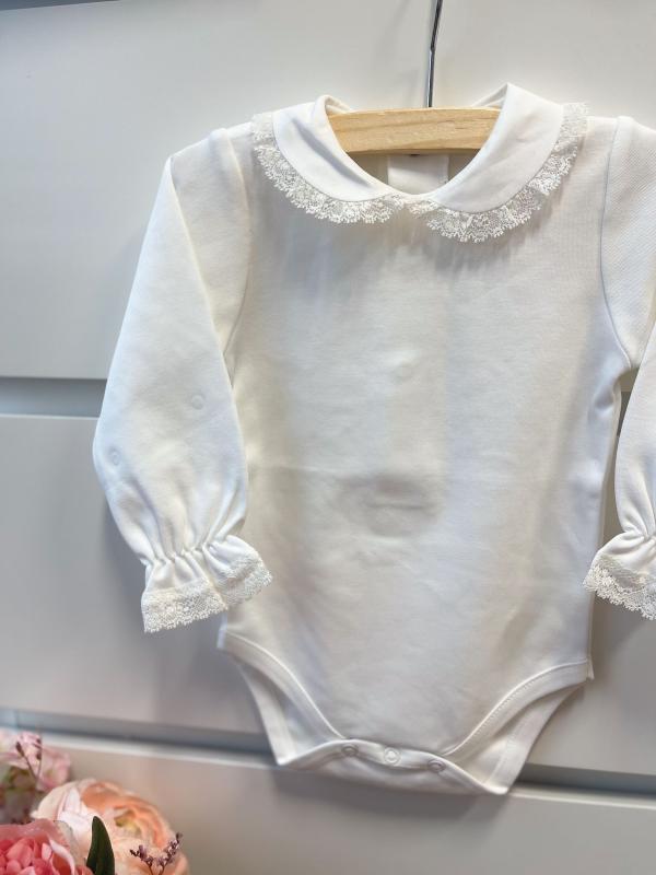 Coverfoto LAIVICAR I Bodysuit ivory round colar and lace