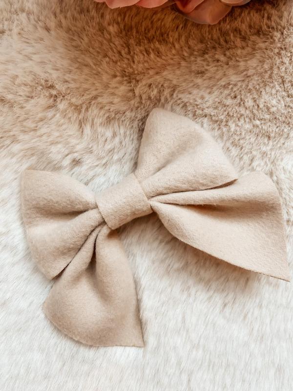 Coverfoto Big hairbow solid cotton beige