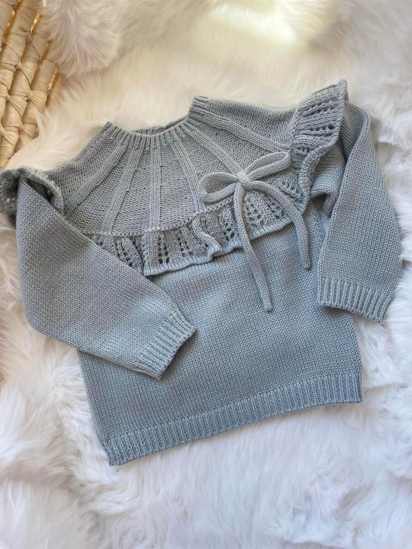 Coverfoto PURO MIMO I Green Grey Knitted Sweater