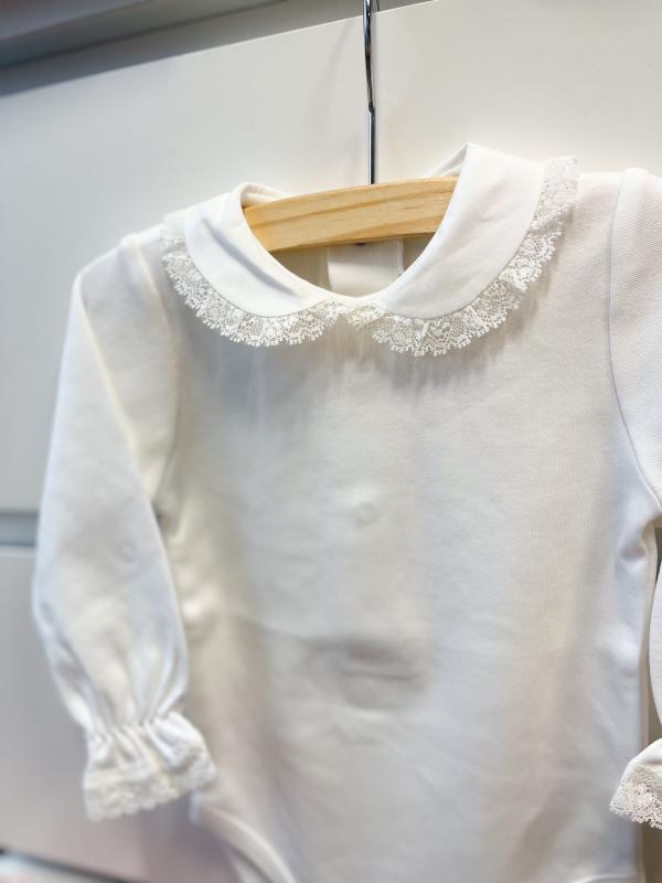 Alternatieve foto LAIVICAR I Bodysuit ivory round colar and lace
