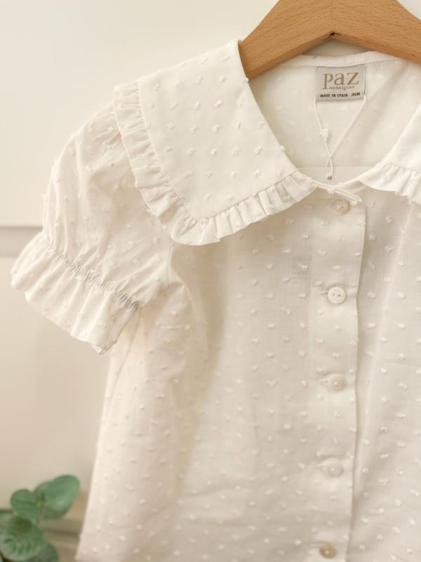 Alternatieve foto PAZ I White plumeti blouse