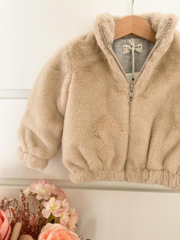 Alternatieve foto PETIT INDI I Beige teddy vest