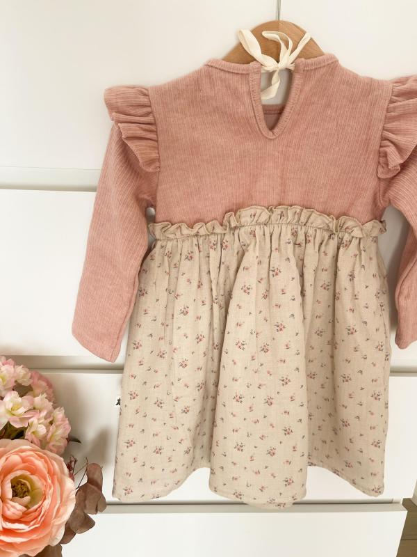 Alternatieve foto PETIT INDI I Soft pink flowers dress