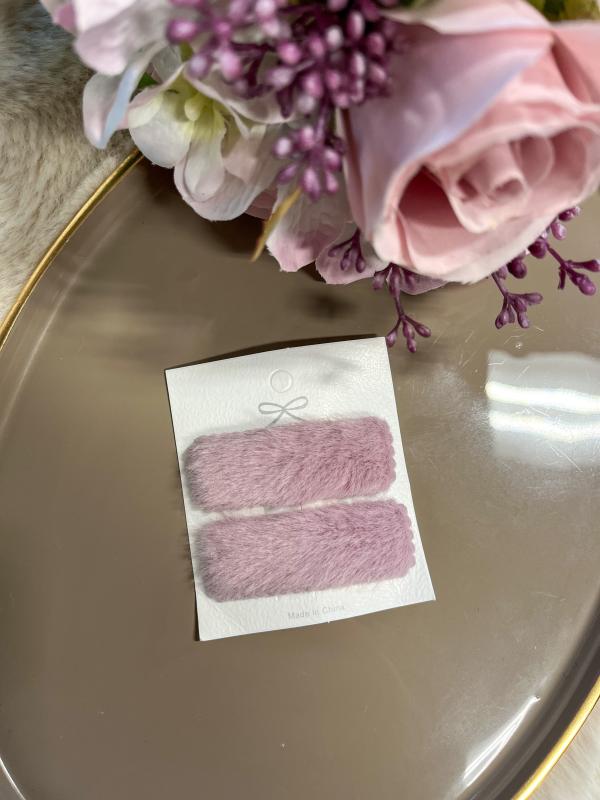 Alternatieve foto HAIRCLIP I Dusty Pink Fur Set